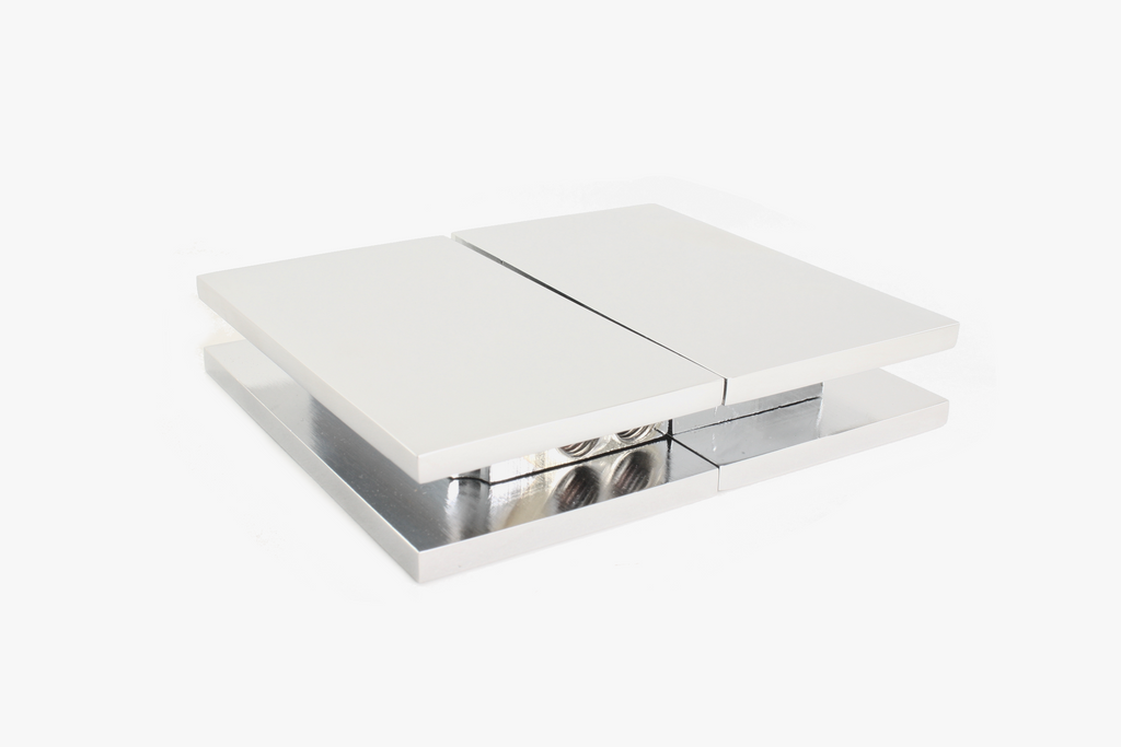 Heavy duty square edge glass to glass pivot hinge for shower doors (Cardiff style)