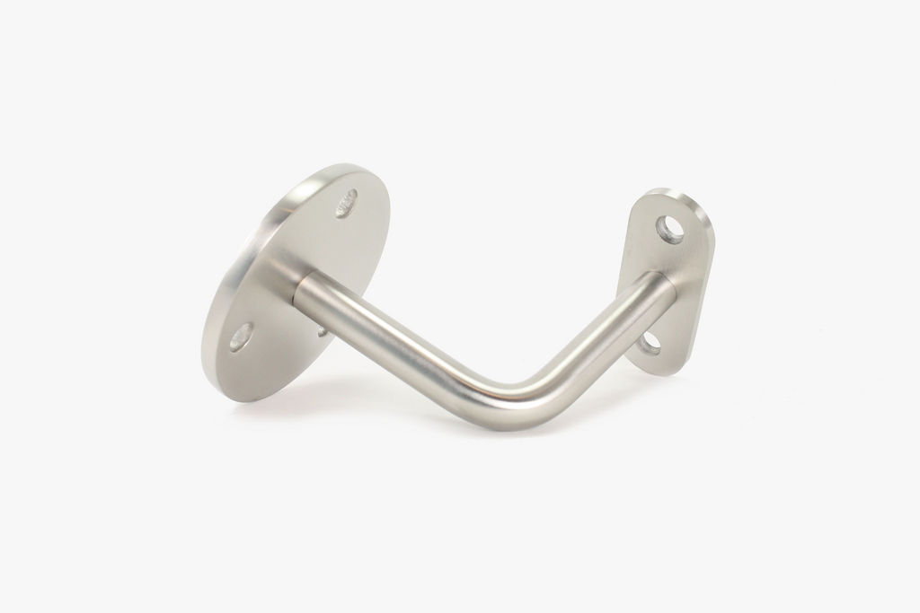 Wall to square tube handrail bracket - Brushed stainless steel