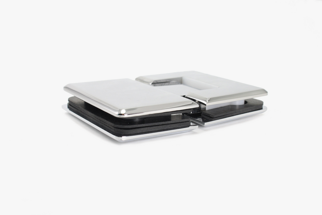 Light duty bevelled edge in line hinge - Polished Chrome