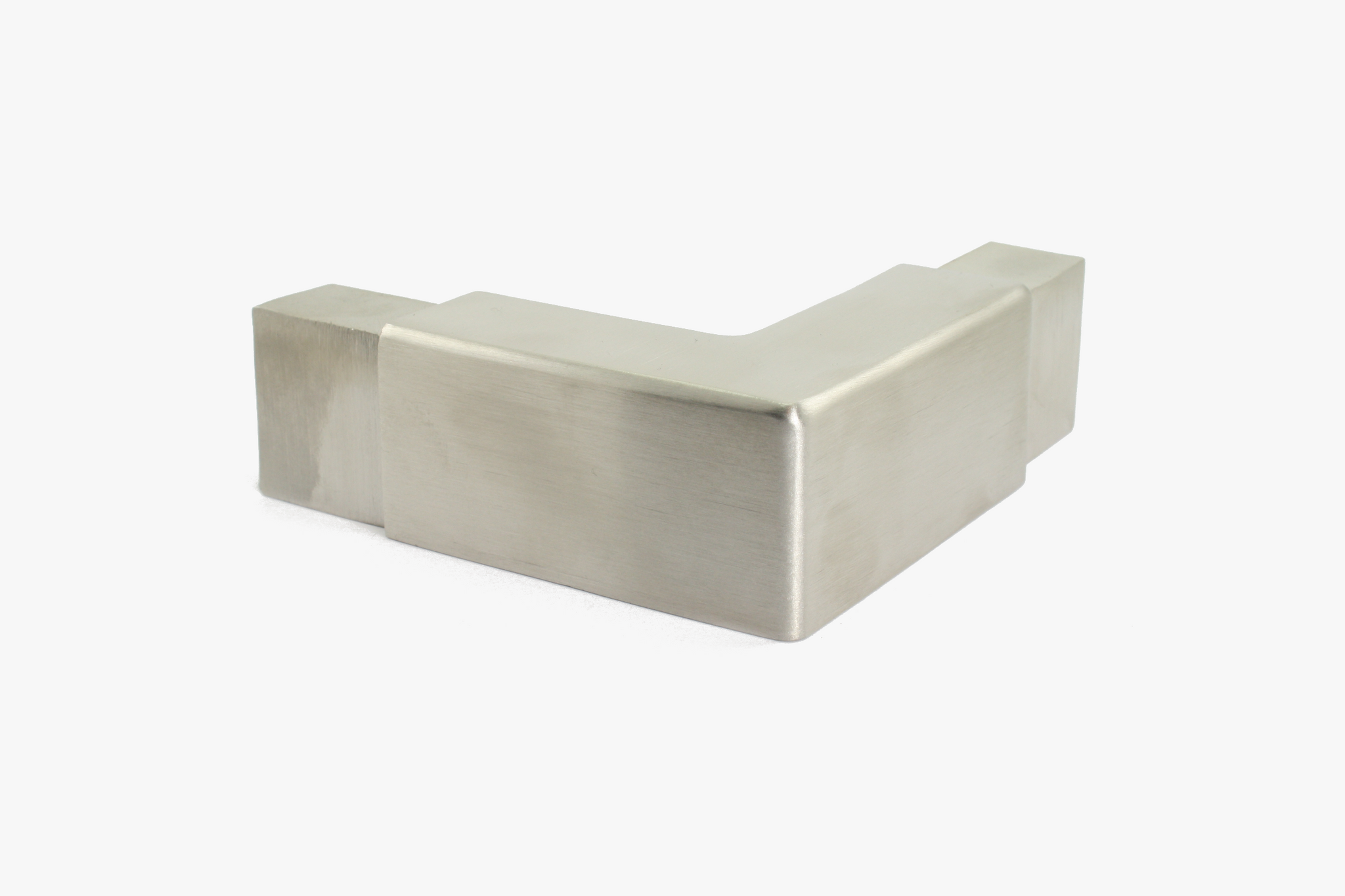 90 degree horizontal elbow for 20mm structural top cap - Brushed stainless steel