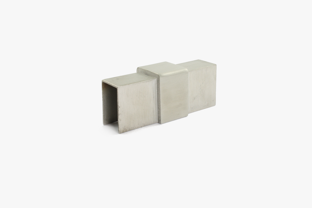 In line connector for 20mm structural top cap - Brushed stainless steel