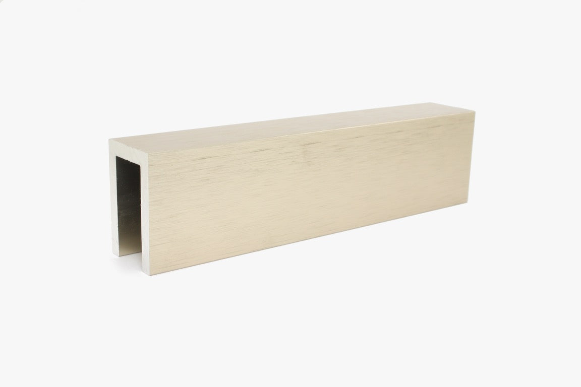 1" x 1-1/2" Brushed Aluminum U-Channel