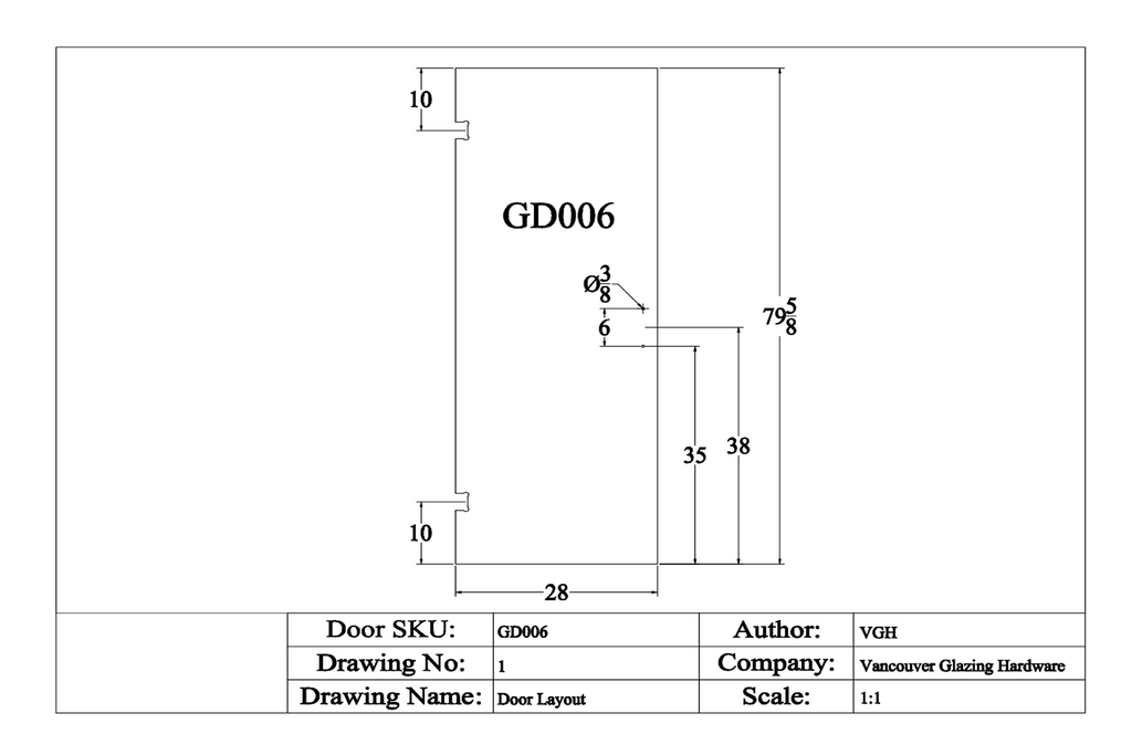 28 x 79 5/8" Shower Door