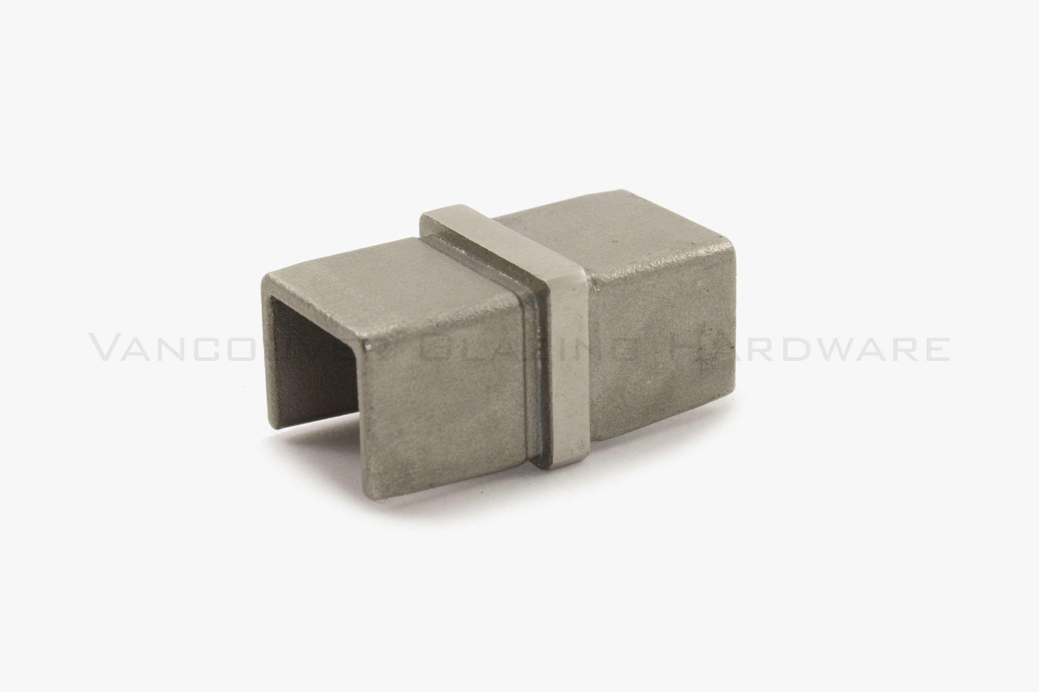In line connector for Slimline structural top cap - Brushed stainless steel