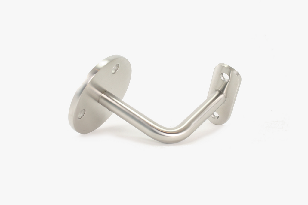 Wall to round tube handrail bracket - Brushed stainless steel