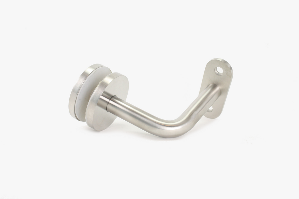 Glass to square tube handrail bracket - Brushed stainless steel