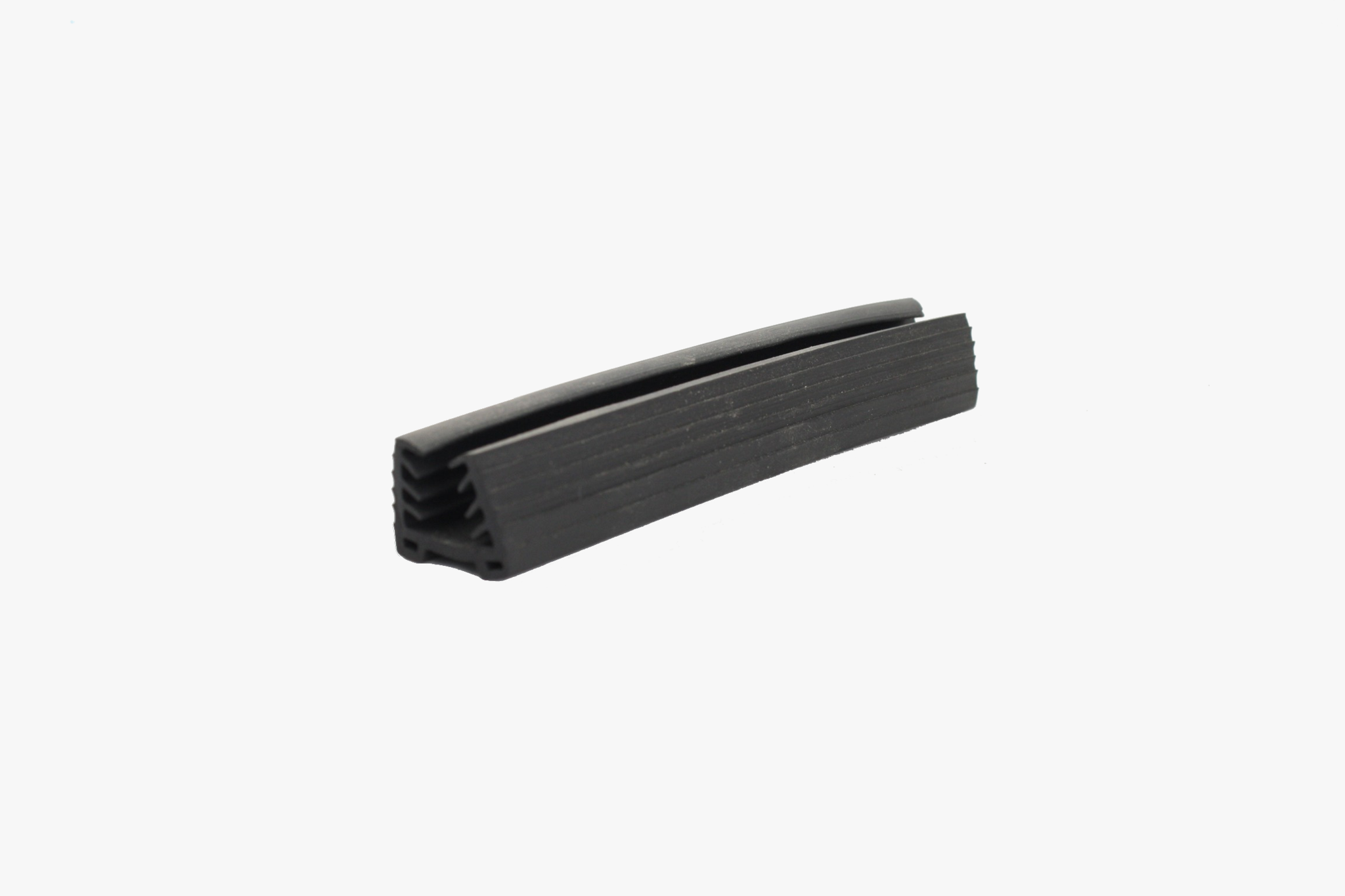 Square slot tube cap rail rubber gasket