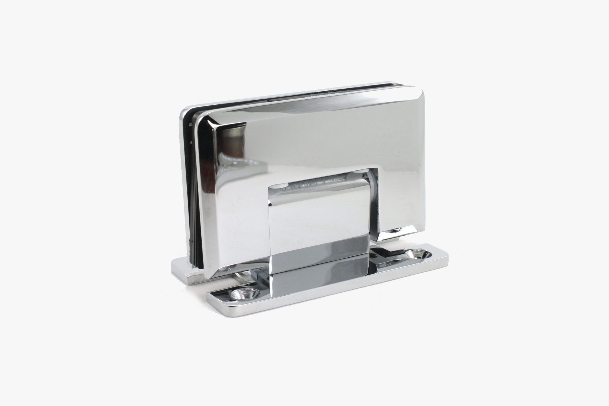 Medium duty bevelled edge hinge for shower doors (Pinnacle Style)