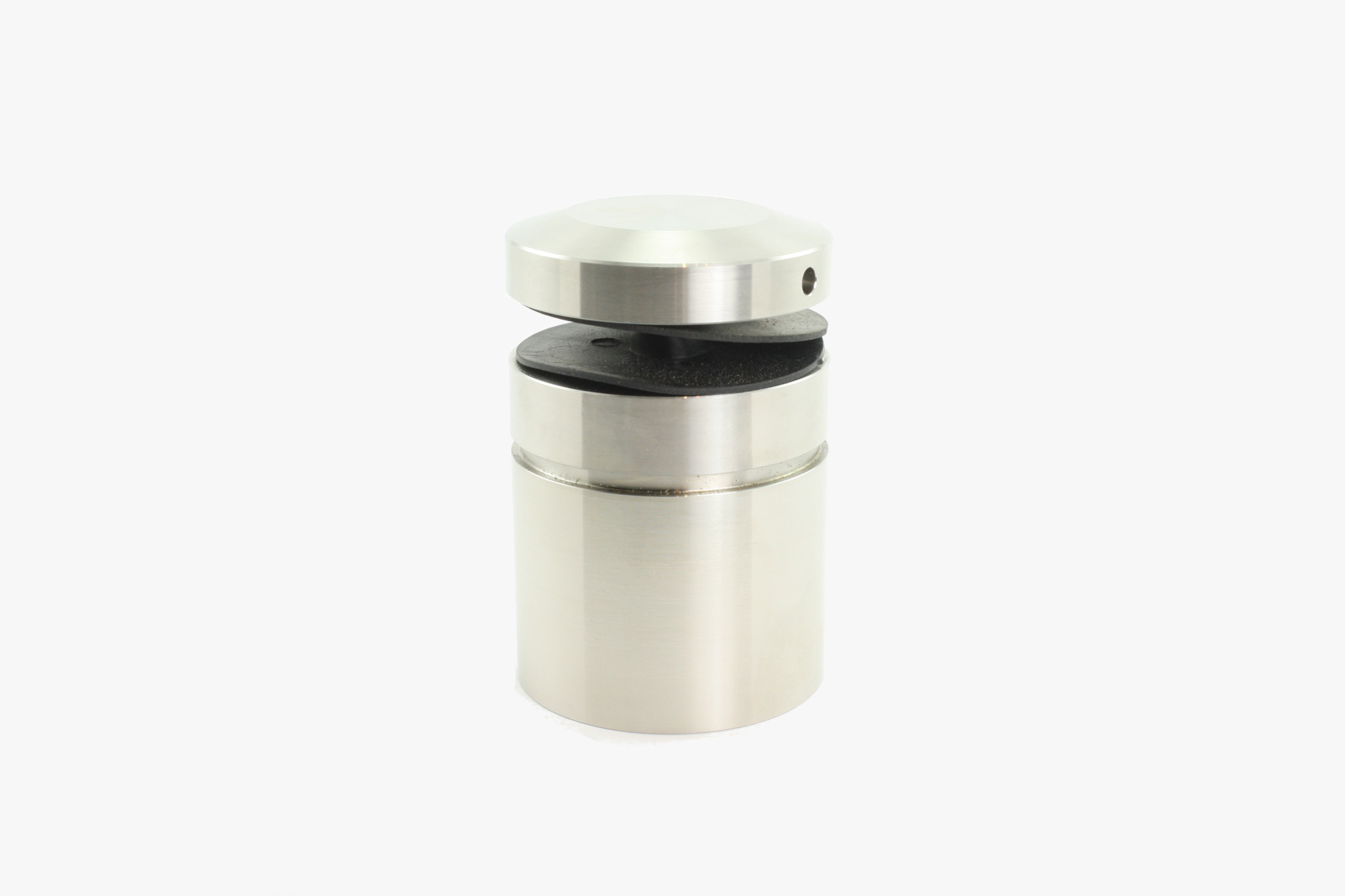 2” diameter adjustable base stand off - Brushed 316 stainless steel